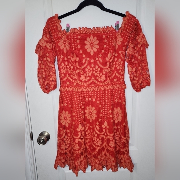 Parker Dresses & Skirts - Parker Off The Shoulder Lace Dress Size 4
